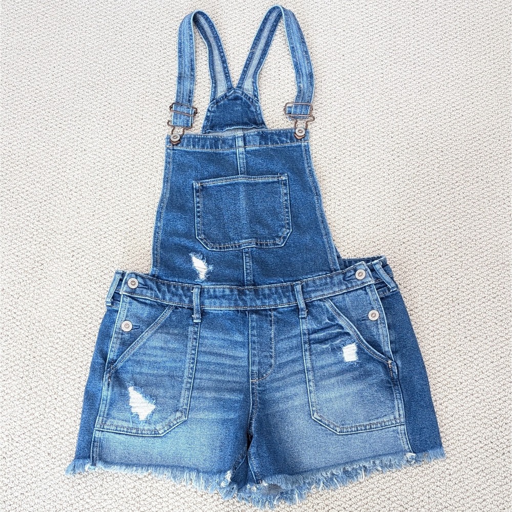 Women’s Blue Denim Short Overalls